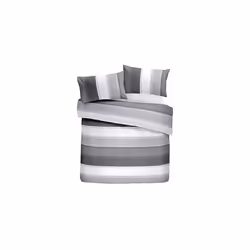 Fusion Duvet Cover and Pillow Case, 52% Polyester / 48% Cotton, Grey, Single
