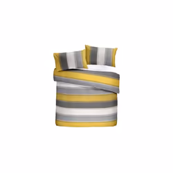 Fusion Duvet Cover and Two Pillow Cases, 52% Polyester / 48% Cotton, Ochre, King