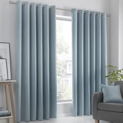 Strata Eyelet Curtains Duck Egg 66" x 54"