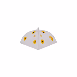 Epicurean Europe 48 x 48 cm Polyester with Zinc Plated Steel Frame Food Cover Umbrella with Yellow and Black Sunflower Design