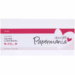 Papermania Square Cards W/Envelopes 5"X5" 50/Pkg-White