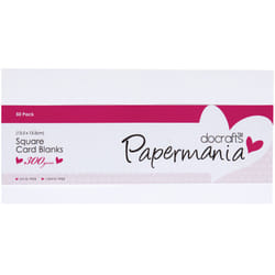 Papermania Square Cards W/Envelopes 5"X5" 50/Pkg-White