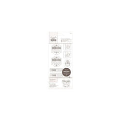 Papermania Wedding Invitation Mixed Die-Cut Sentiments ~ Silver