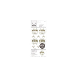 Papermania Wedding Evening Invitation Die-Cut Sentiments ~ Gold