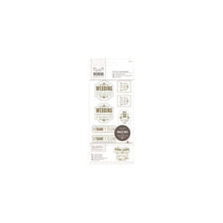 Papermania Wedding Invitation Mixed Die-Cut Sentiments ~ Gold