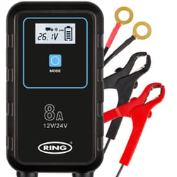 Automotive SMARTCHARGE 8 - 8A Smart Car Battery Charger, 12V & 24V Battery Maintainer - 9 Stage Charger for AGM, Leisure, Lithium, HGV, Car and Van