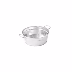 2x Food Buckets Steel Round Tubs 6x3" Serving Small Sauces Holder Chips Starters