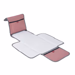 BABABING Flipout Portable Baby Changing Mat, Fold Out Travel Nappy Changing Mat with Storage Pockets and Waterproof