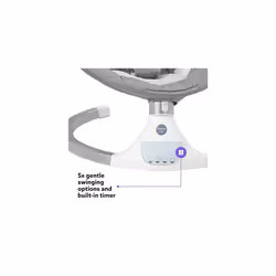 BABABING | Electric Baby Bouncer Hub Swing with Bluetooth Digital Display | Baby Rocker with 5 Swing Settings | Built-In Timer and Lightweight |