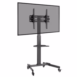 ProperAV Portable Tilting 32 - 55"" TV Trolley Stand - Black
