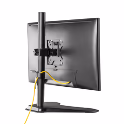 This ProperAV Desk Monitor Mount with Free Standing Base 17"- 34" VESA Max 100x100 allows you to clear up your val ...