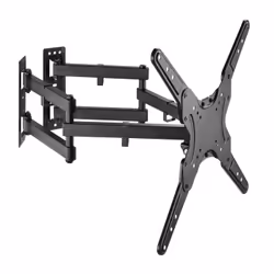 The ProperAV Heavy Duty Swing Arm Corner TV Wall Bracket 23"- 55" VESA Max 400x400 Black fits most 23&qu ...