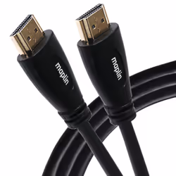 This Maplin Thin HDMI to HDMI 4K Ultra HD Cable with Ethernet & Gold Connectors is designed to be more flexible to b ...