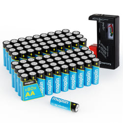 Maplin 80x AA LR6 1.5V Alkaline Batteries 7 Year Shelf Life High Perfo