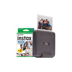 Fujifilm Instax Link Wide Printer - Mocha Grey - Printer + 20 Shot Pac