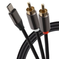 Maplin USB-C to Twin RCA Phono Jack Cable 2m