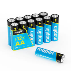 Maplin AA LR6 1.5V Alkaline Batteries 7 Year Shelf Life High Performan