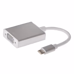 The Maplin Aluminium Full HD 60Hz USB-C 3.1 to VGA Adapter is a compact USB-C to VGA adaptor; easily connect a monitor o ...