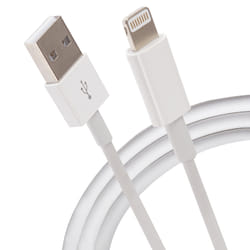 Maplin USB-A to Lightning Connector Charging Cable 12W White - 0.5m