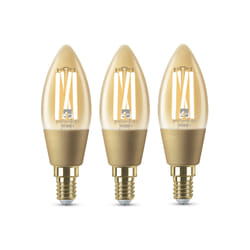 4lite WiZ Connected C35 Candle Filament Amber WiFi LED Smart Bulb - E1