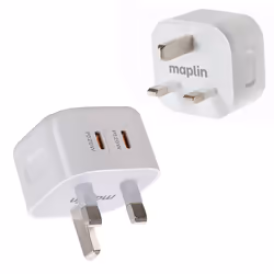 Designed to meet the needs of the latest USB-C devices on the market. the Maplin 2 Port USB Wall Charger 2x USB-C Power ...