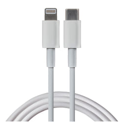 Maplin Lightning Connector to USB-C Cable Braided 27W Cable 3m Silver