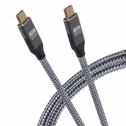 Experience next-generation speed and power with the Maplin USB-C to USB-C Cable Braided V3.2 Gen2. designed for high-performa ...