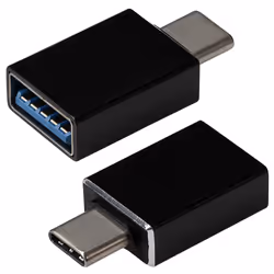 The Maplin USB-C to USB-A 3.1 Super Speed Female Adapter will convert a USB-A Flash Drive or cable to USB Type-C to transfer ...