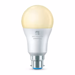Smart LED A60. B22 (BC). Dimmable Warm white Bulb. 8Watt. 2700K. Wi-Fi/Bluetooth controlled through Wiz App. and voice activa ...