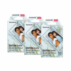 If youre a fan of striking marbled patterns. then youll love this pack of Fujifilm Instax Mini Blue Marble Photo Film. Be on ...