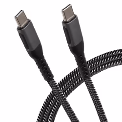 Upgrade your connectivity with the Maplin USB-C to USB-C Cable Braided V2.0 a compact. durable. and high-performance solutio ...