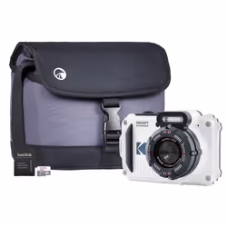 The Kodak PIXPRO WPZ2 16MP 4x Zoom Tough Compact Camera is the perfect companion to get wet. Shockproof. dustproof. ...