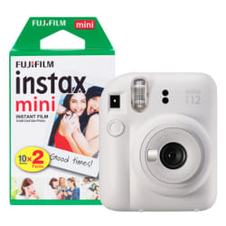 Fujifilm Instax Mini 12 Instant Camera - Clay White - Camera + 20 Shot