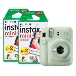Fujifilm Instax Mini 12 Instant Camera - Mint Green - Camera + 40 Shot