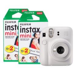 Fujifilm Instax Mini 12 Instant Camera - Clay White - Camera + 40 Shot