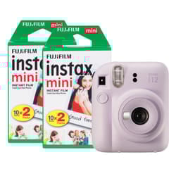 Fujifilm Instax Mini 12 Instant Camera - Lilac Purple - Camera + 40 Sh
