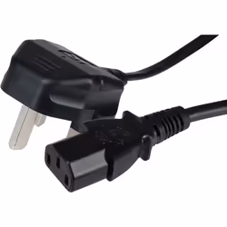 This Maplin Power Lead IEC C13 Female Plug to UK 3 Pin Plug. also known as "kettle lead. is most commonly used in high p ...
