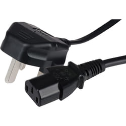 Maplin Power Lead IEC C13 Female Plug to UK 3 Pin Mains Plug - 3m. 13