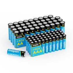 Maplin 40x AA LR6 /40x AAA LR03 1.5V Alkaline Batteries 7 Year Shelf L