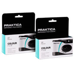 Praktica Single Use Disposable Camera Green - Colour Film  - Pack of 2