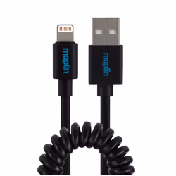 The Maplin USB-A to Lightning Connector Coiled Curly Cable enables charging and data transfer from your apple Light ...