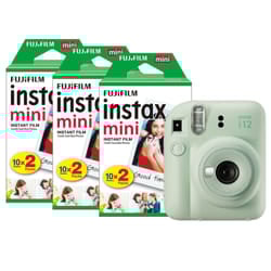 Fujifilm Instax Mini 12 Instant Camera - Mint Green - Camera + 60 Shot