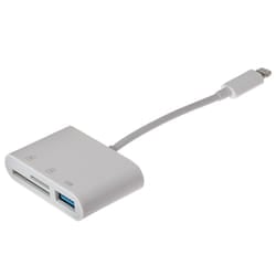 Maplin Camera Adapter Lightning Connector to USB-A 3.0 + SD/ MicroSD C