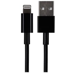 Maplin USB-A to Lightning Connector Cable TPE Jacket 12W 1m Black