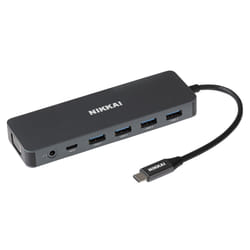 Nikkai USB-C Multiport Hub to 2x USB-C / 4x USB-A / 2x HDMI / Gigabit