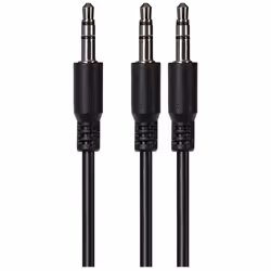 This Maplin 3.5mm Aux Stereo 3 Pole TRS Jack Plug to Twin 3.5mm 3 Pole TRS Jack Plug Cable allows you to connect from on ...