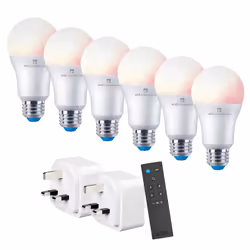4lite WiZ Connected Smart Lighting Kit including 6x E27 Large Screw Bu