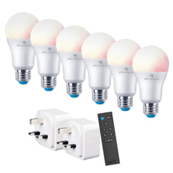 4lite WiZ Connected Smart Lighting Kit including 6x E27 Large Screw Bu