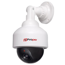 ProperAV Imitation Security Speed Dome Camera with Flashing Light Whit