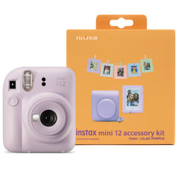 Fujifilm Instax Mini 12 Instant Camera - Lilac Purple - Camera + Case